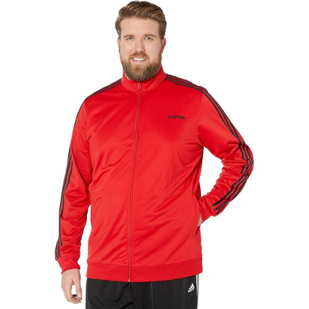 imageadidas mens Athletics Essential Tricot 3stripes JacketScarlet