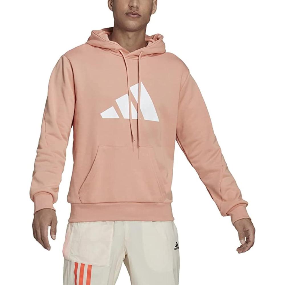 imageadidas mens Sportswear Future Icons Three Bar HoodieAmbient Blush