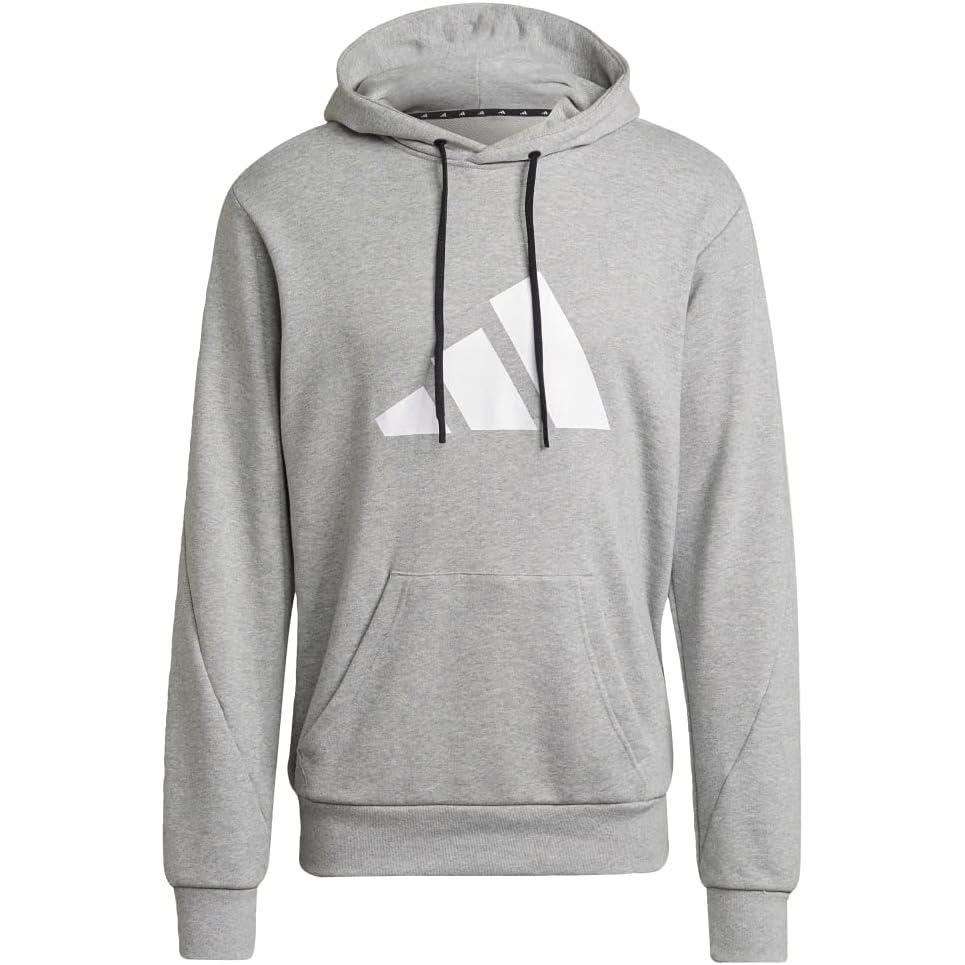 imageadidas mens Sportswear Future Icons Three Bar HoodieMedium Grey Heather