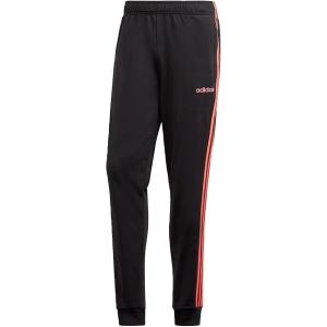 adidas Men’s Athletics Essentials 3 Stripes Tapered Tricot Pant(Black/Signal Pink)