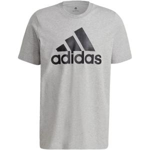 adidas Men’s Basic Badge Of Sport T-Shirt(Medium Grey Heather/Black)