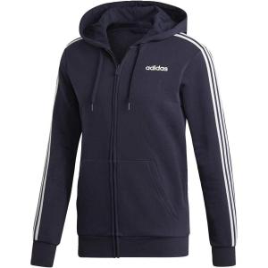 adidas Men’s Essentials 3-Stripes Fleece Hoodie(Legend Ink/White)
