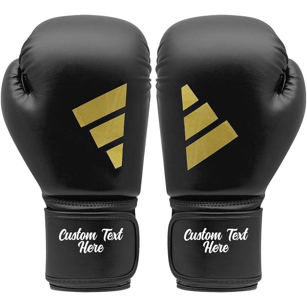 imageAdidas Custom Boxing Gloves  Speed 50  for Boxing Kickboxing MMA Bag Training ampamp Fitness  Custom Boxing Gloves for Gifts SouvenirsBlack Gold