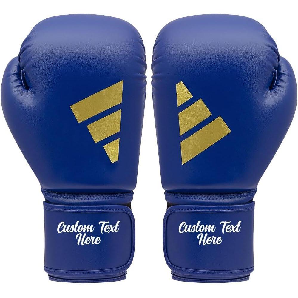 imageAdidas Custom Boxing Gloves  Speed 50  for Boxing Kickboxing MMA Bag Training ampamp Fitness  Custom Boxing Gloves for Gifts SouvenirsBlue Gold