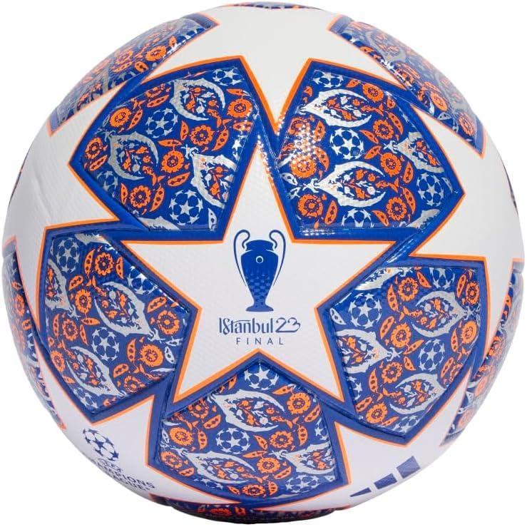 imageadidas UCL League BallWhiteTeam Royal BlueSolar OrangeSilver Metallic