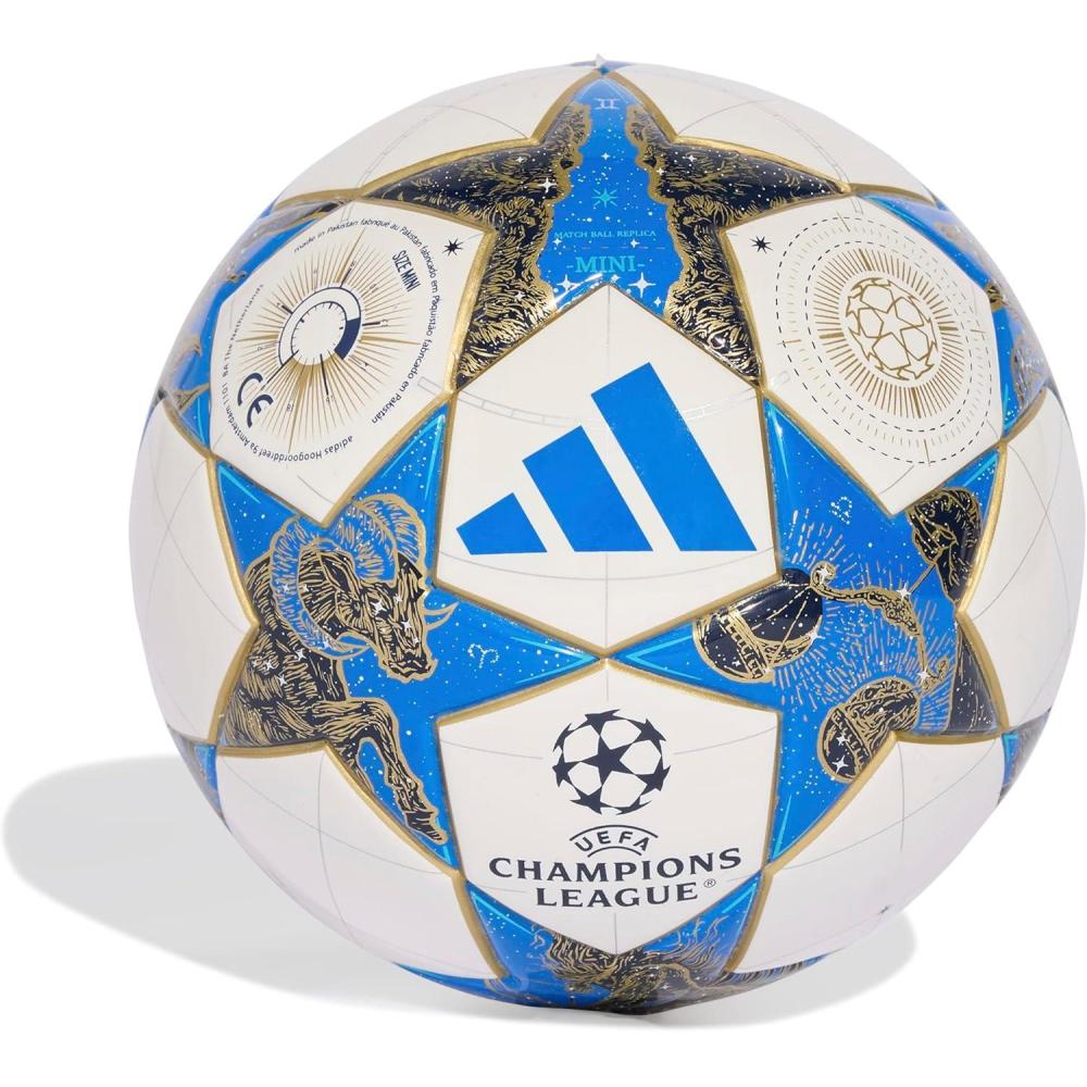 imageadidas UEFA Champions League Mini Soccer BallWhiteDark BluePantoneGold Metallic