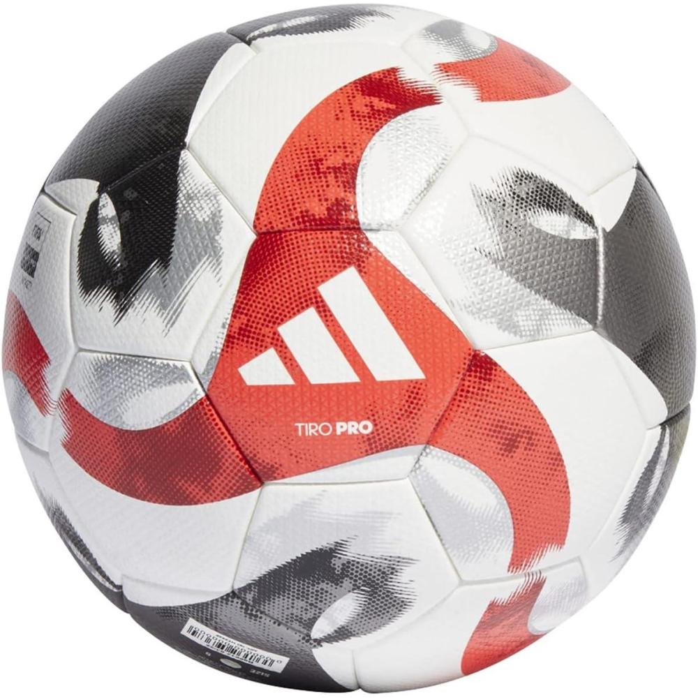 imageadidas UnisexAdult Tiro Match BallWhiteBlackIron MetallicPower RedPro