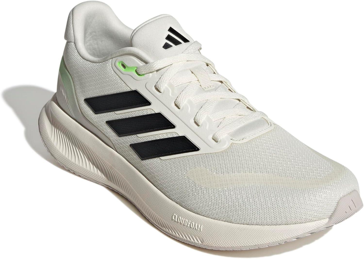 imageadidas Mens Run Falcon 5 SneakersOff WhiteBlackLime Burst