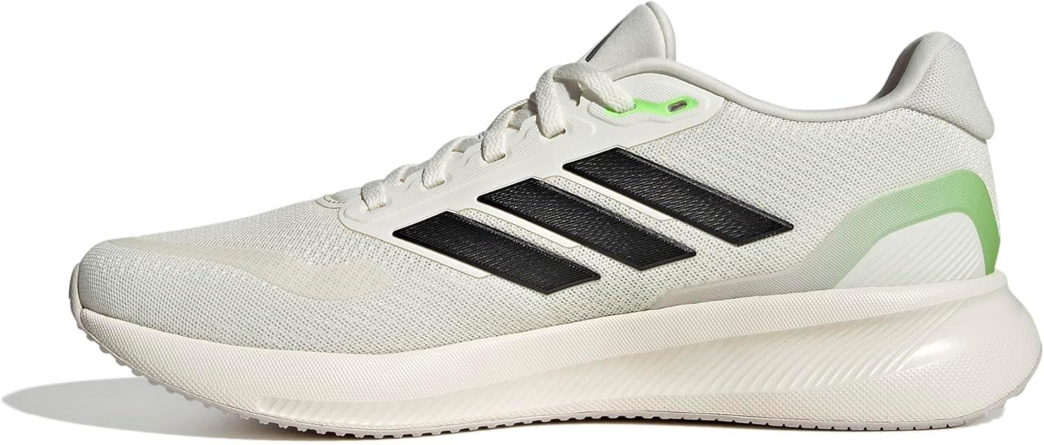imageadidas Mens Run Falcon 5 SneakersOff WhiteBlackLime Burst