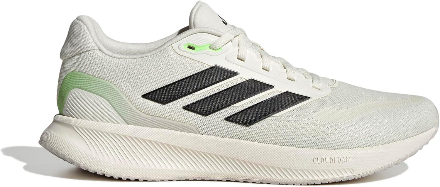 imageadidas Mens Run Falcon 5 SneakersOff WhiteBlackLime Burst