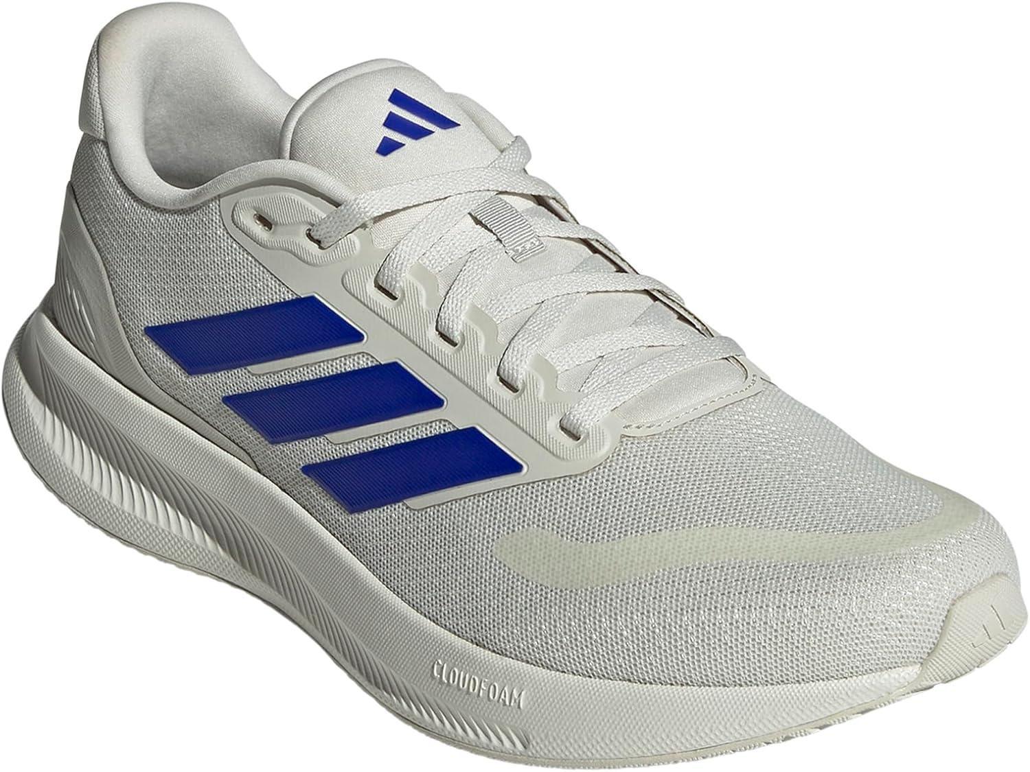 imageadidas Mens Run Falcon 5 SneakersOrbit GreyLucid BlueWhite