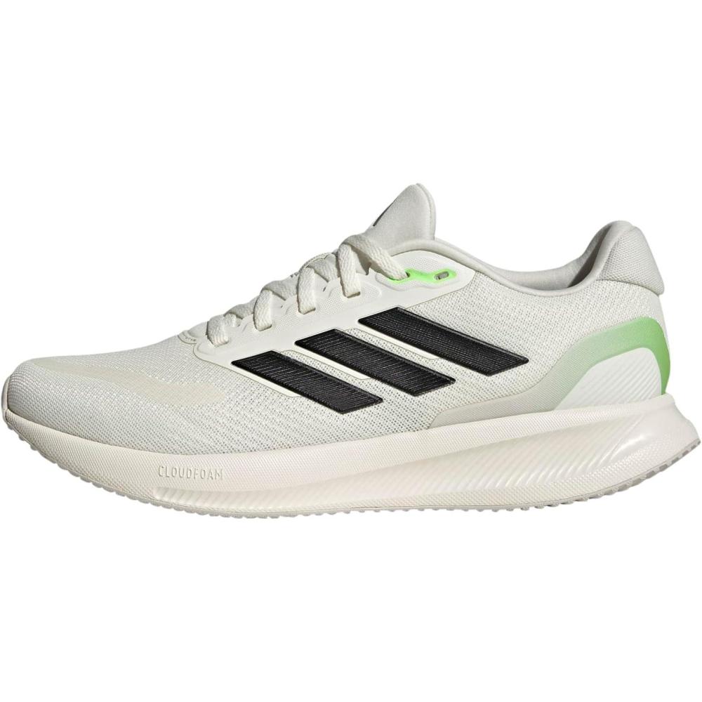 imageadidas Mens Run Falcon 5 SneakersOff WhiteBlackLime Burst