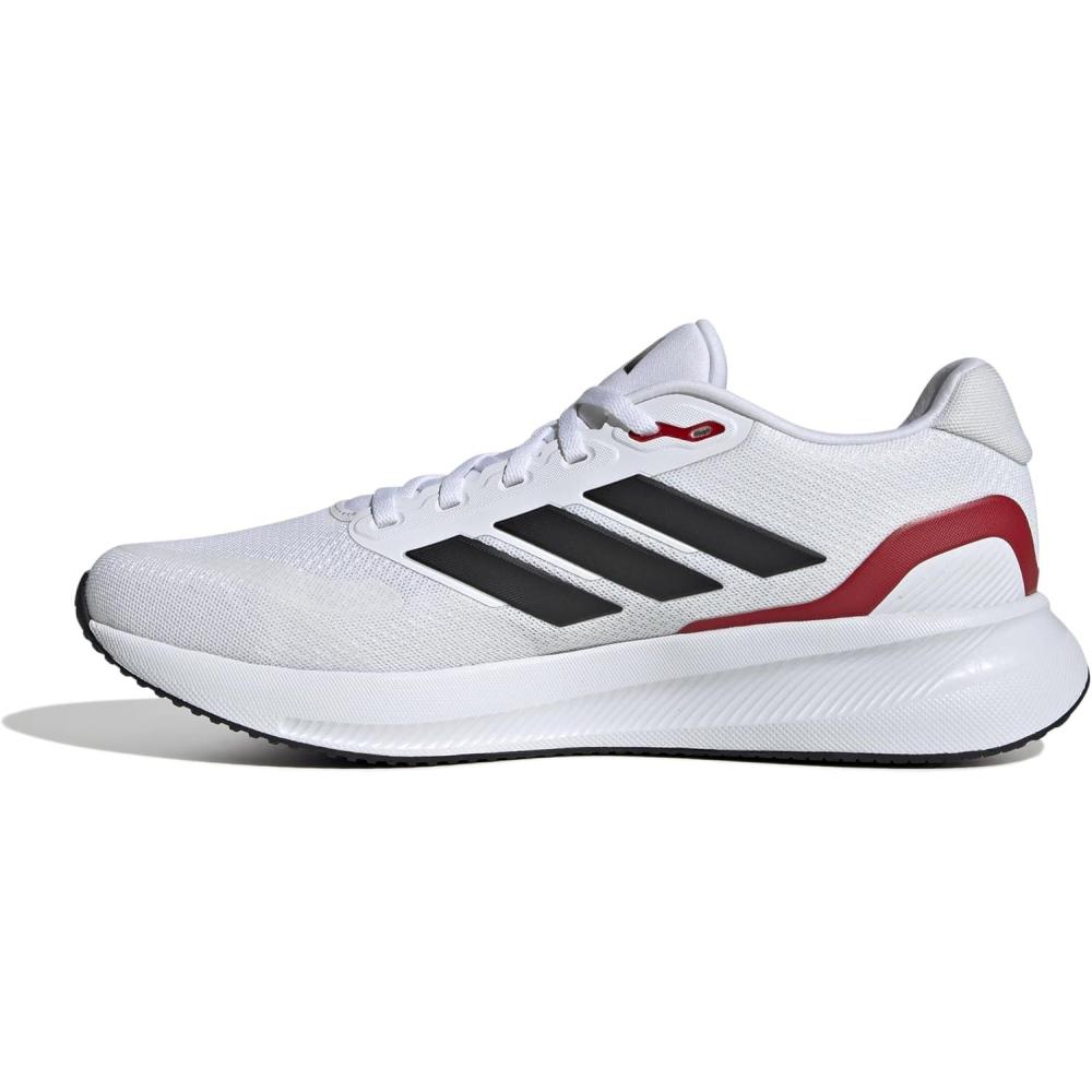 imageadidas Mens Run Falcon 5 SneakersWhiteBlackBetter Scarlet