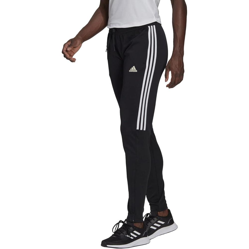 imageadidas Womens Sereno Aeroready Cut 3Stripes Slim Tapered PantsBlackWhite