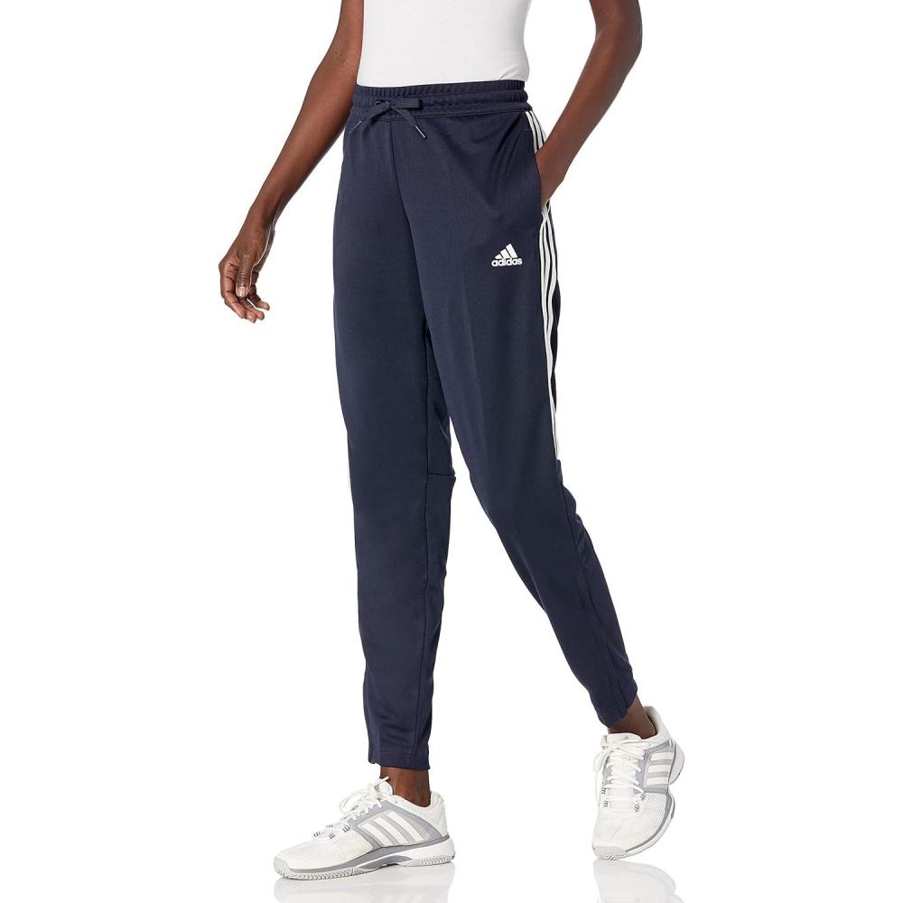 imageadidas Womens Sereno Aeroready Cut 3Stripes Slim Tapered PantsLegend InkWhite