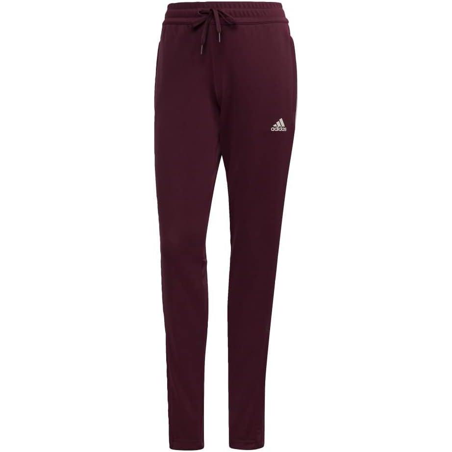 imageadidas Womens Sereno Aeroready Cut 3Stripes Slim Tapered PantsVictory CrimsonWhite