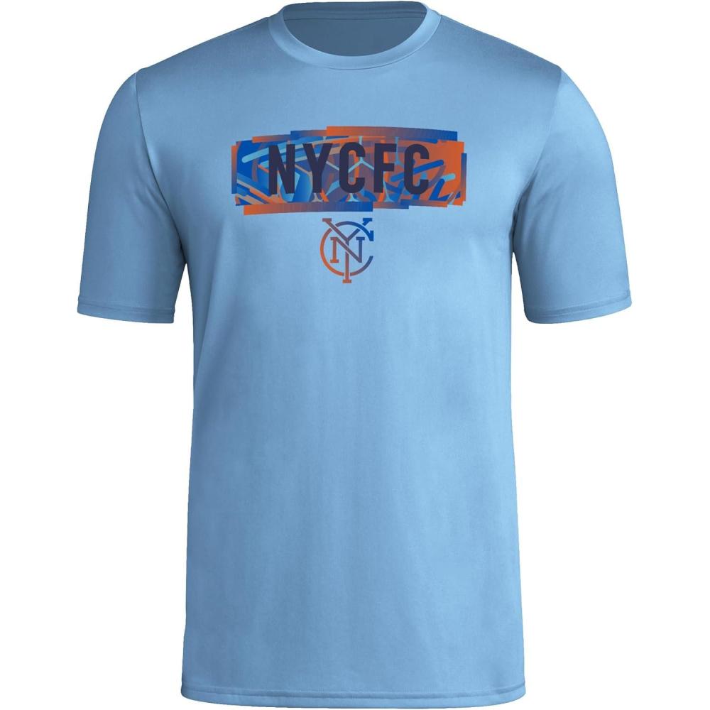 imageadidas Mens New York City Fc MLS Short Sleeve TShirtBahia Blue