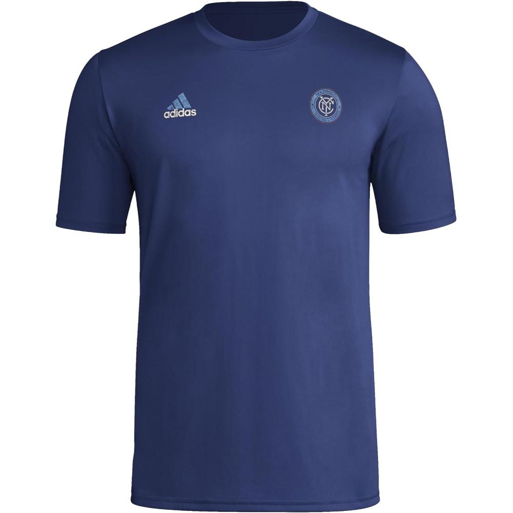 imageadidas Mens New York City Fc MLS Short Sleeve TShirtTeam Navy Blue