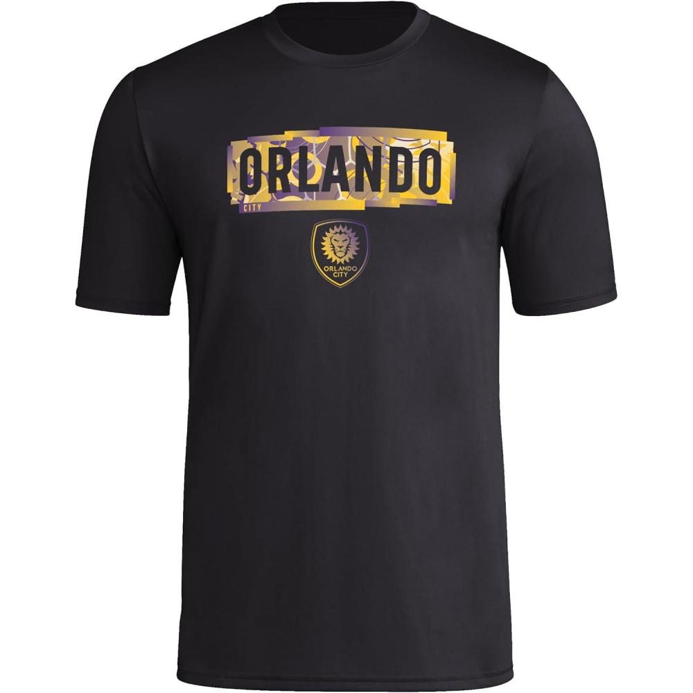 imageadidas Mens Orlando City Soccer Club MLS Short Sleeve TShirtBlack Orlando