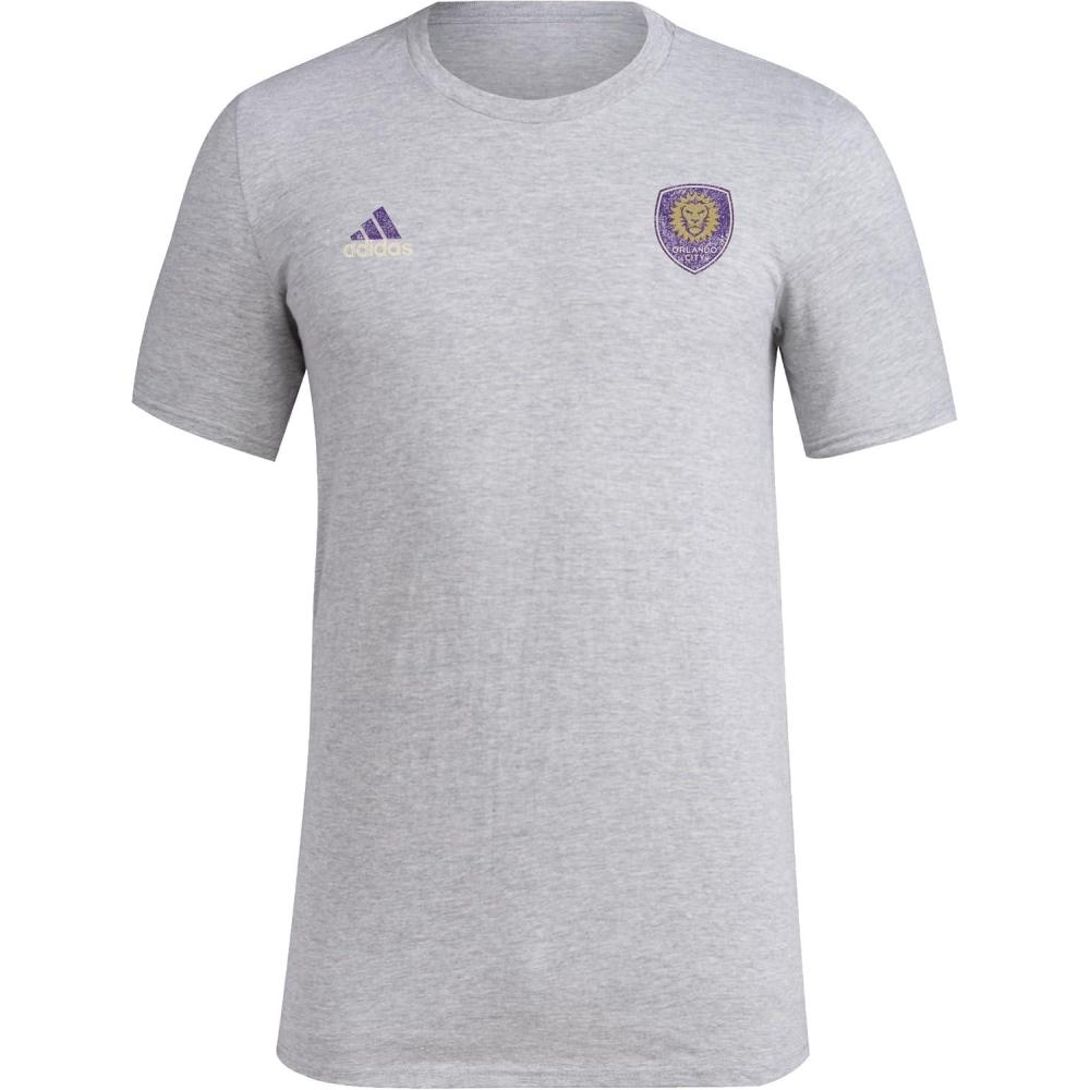 imageadidas Mens Orlando City Soccer Club MLS Short Sleeve TShirtMedium Grey Heather