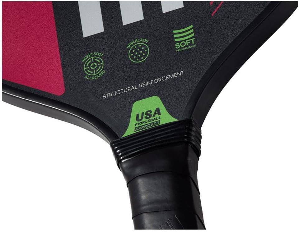 imageAdidas Match Pickleball Paddle Fiberglass Surface Polypropylene Honeycomb Core Featuring Spinblade Grit Designed for Beginners USAPA ApprovedMatch Light Pink