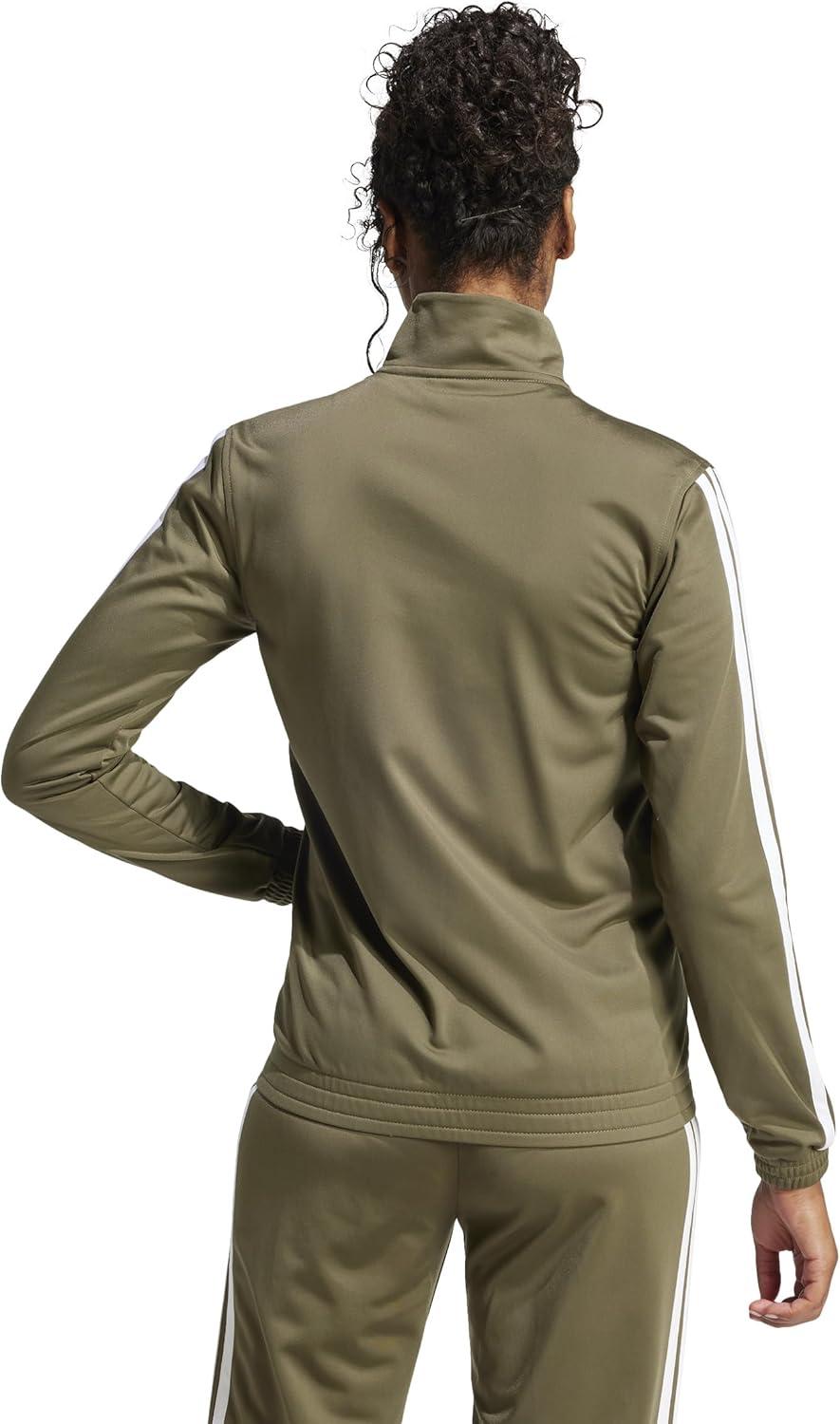 imageadidas Womens Tricot 3stripes Track TopOlive StrataWhite