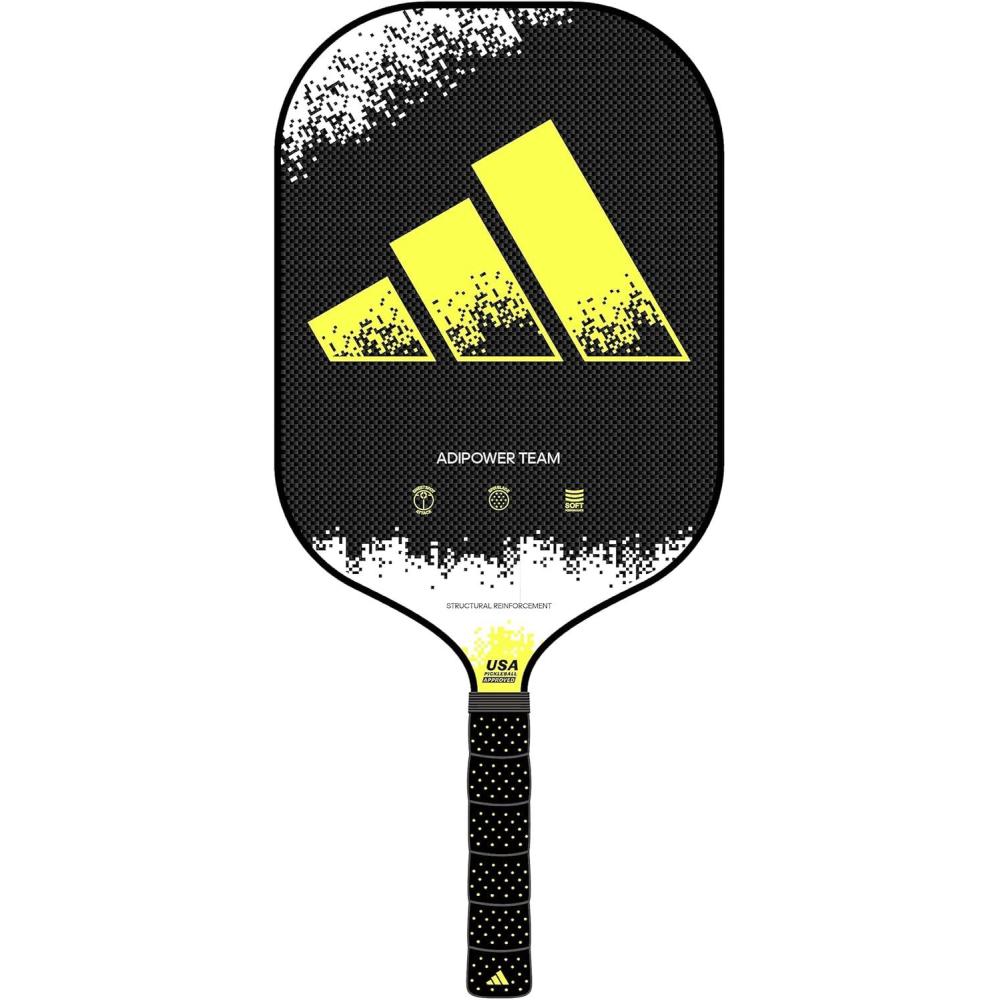 imageAdidas Adipower Pickleball Paddle 24k Aluminized Carbon3k Carbon SurfaceClassic Multilayer ConstructionHD Polypropylene Honeycomb CoreFeaturing SpinbladeUSAPA Approved2023 Adipower Team CTRL