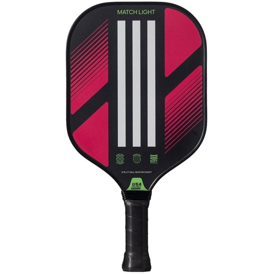 imageAdidas Match Pickleball Paddle Fiberglass Surface Polypropylene Honeycomb Core Featuring Spinblade Grit Designed for Beginners USAPA ApprovedMatch Light Pink
