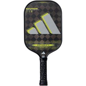 Adidas Adipower Pickleball Paddle -24k Aluminized Carbon/3k Carbon Surface-Classic Multilayer Construction-HD Polypropylene Honeycomb Core-Featuring Spinblade+-USAPA Approved(2024 Adipower ATTK (Black/Yellow))