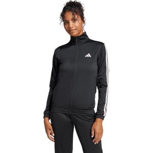 adidas Womens Tricot 3-stripes Track Top(Black/Clear Pink)
