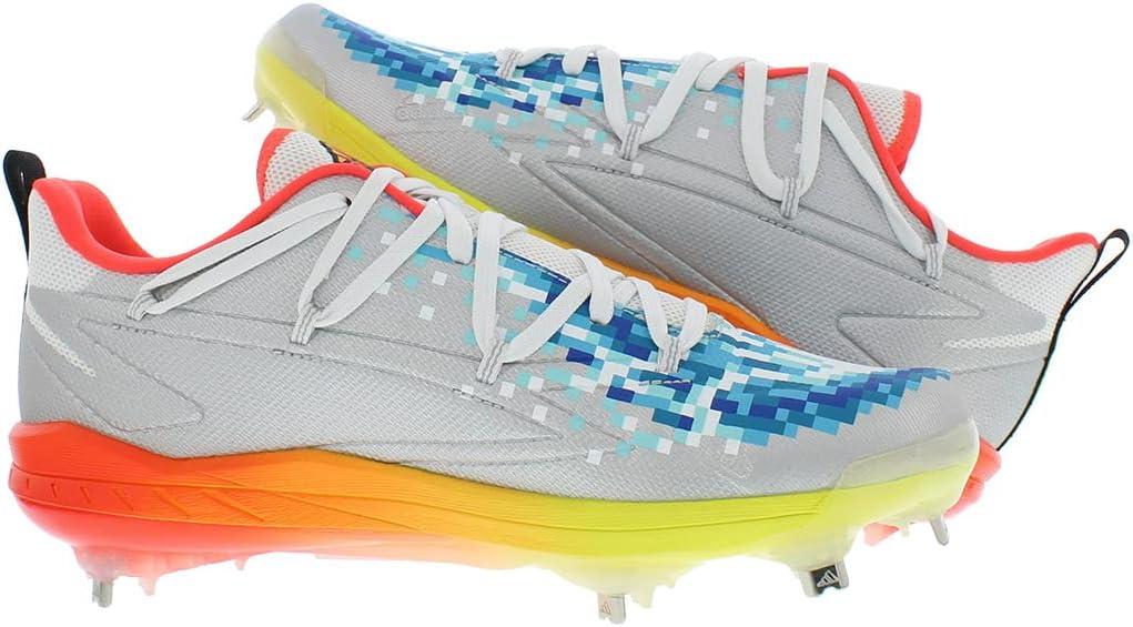 imageadidas Mens Adizero Afterburner 8 CleatsSilver MetallicCore BlackSolid Redmulticolored