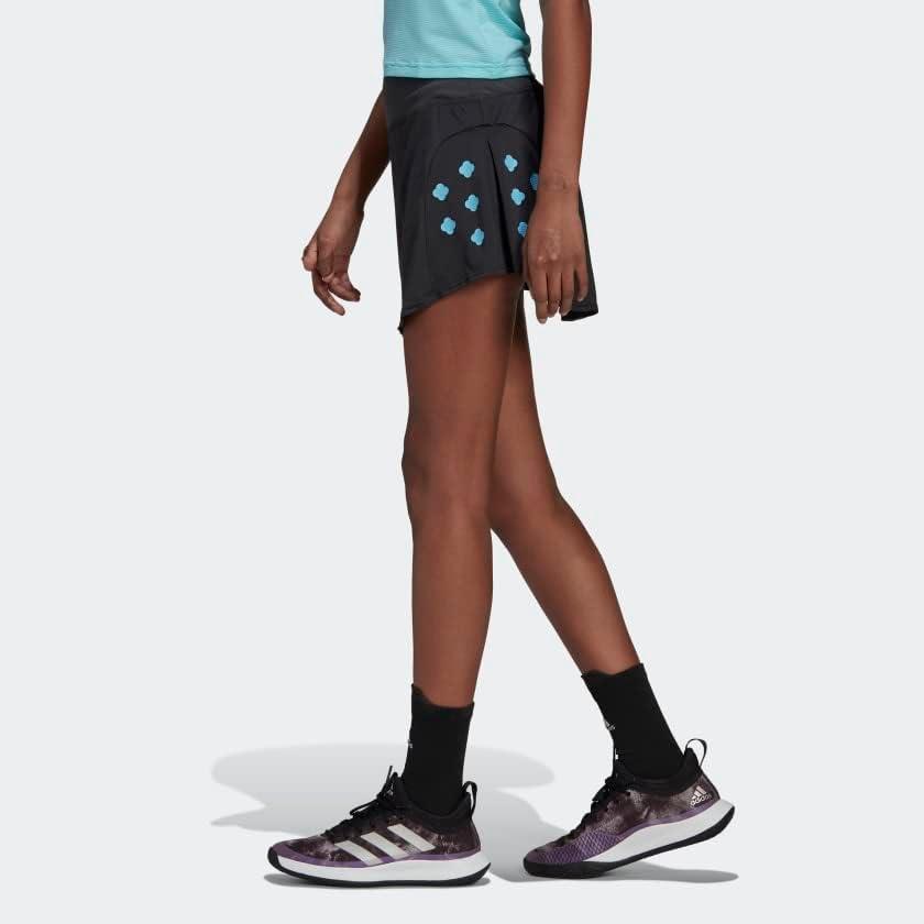 imageadidas Womens Tennis Match Skirt HeatrdyCarbonPulse Aqua Primeblue