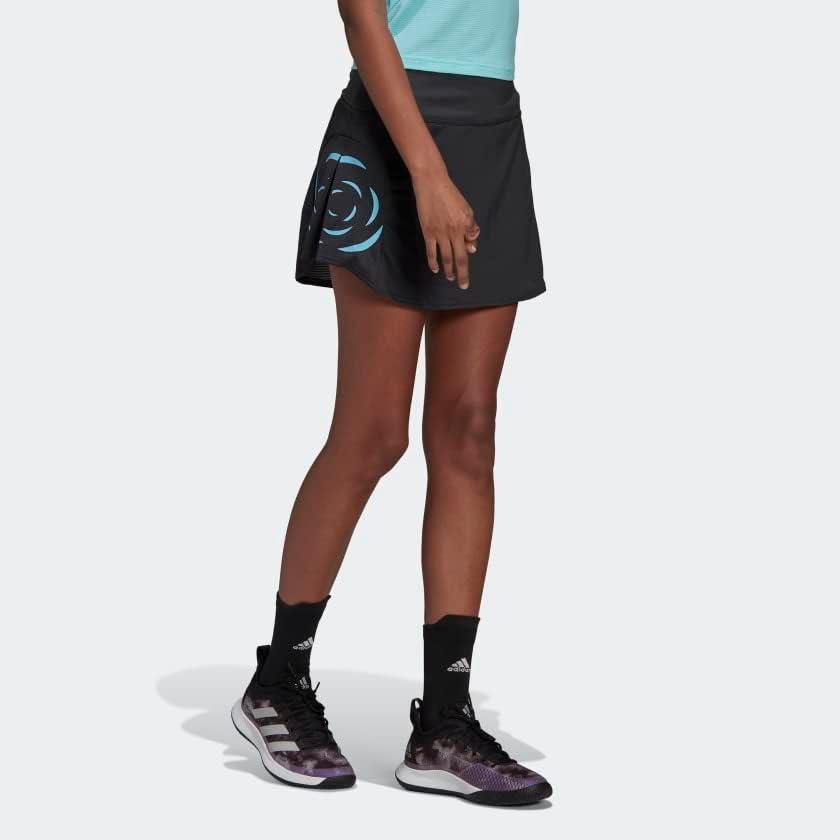 imageadidas Womens Tennis Match Skirt HeatrdyCarbonPulse Aqua Primeblue