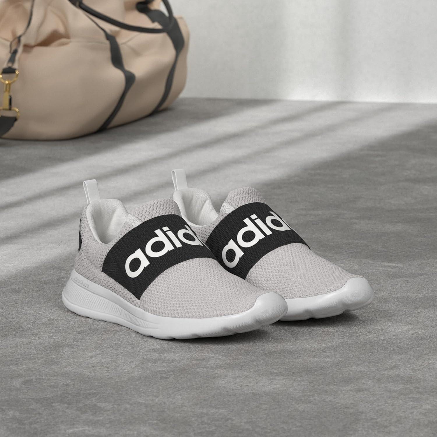 imageadidas Mens Lite Racer Adapt 40 Running ShoesWhiteWhiteBlack