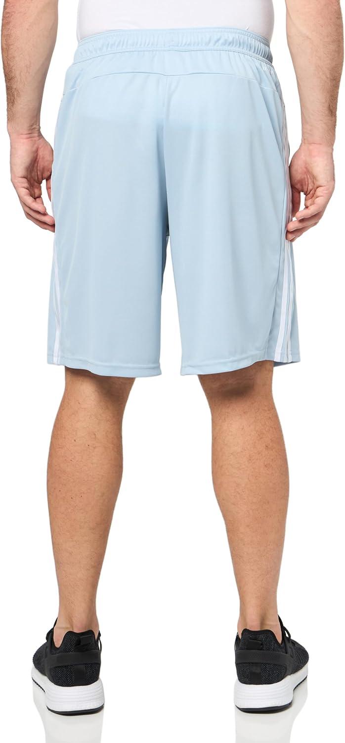imageadidas Mens Train Essentials Piqu 3Stripes ShortsWonder BlueWhite