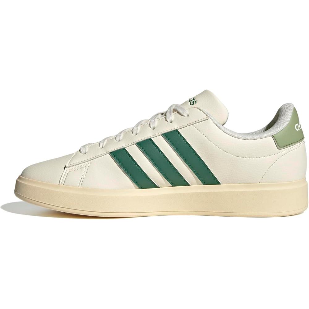imageadidas Mens Grand Court 20 ShoeOff WhiteCollegiate GreenTent Green