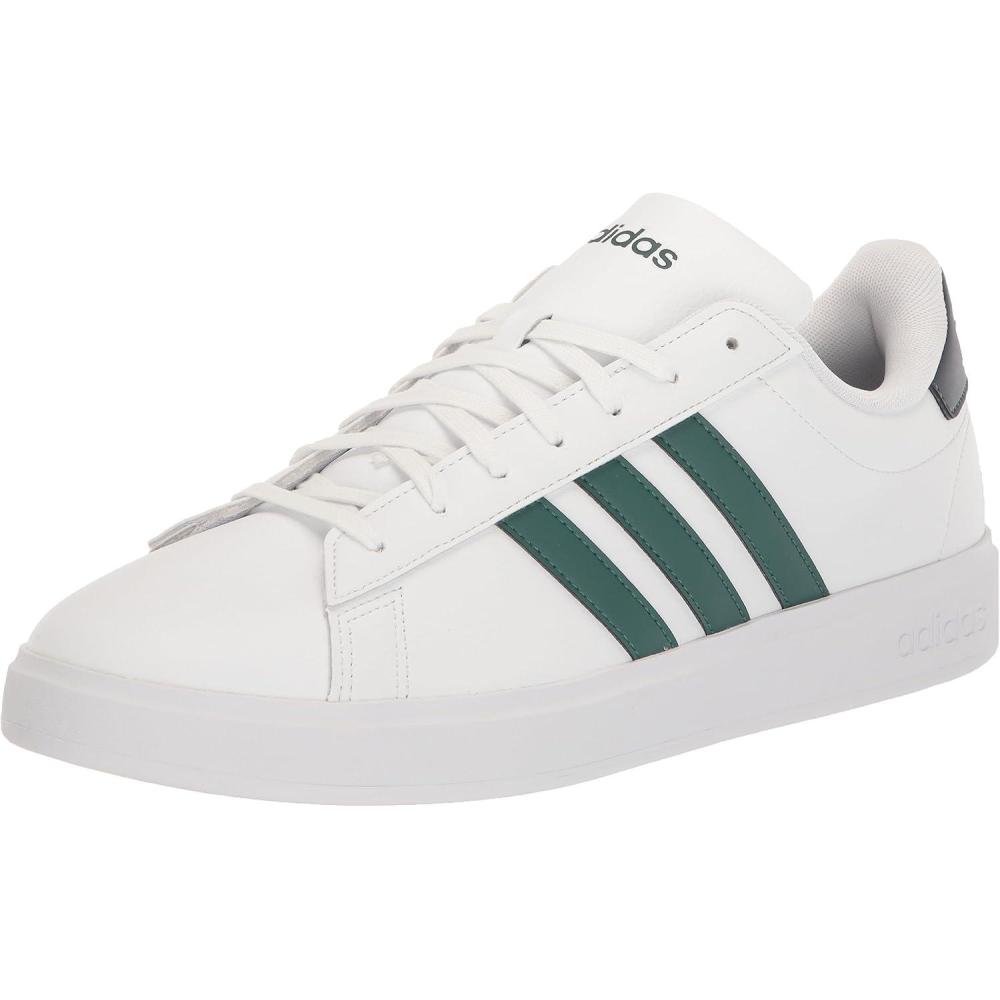 imageadidas Mens Grand Court 20 ShoeWhiteCollegiate GreenShadow Navy