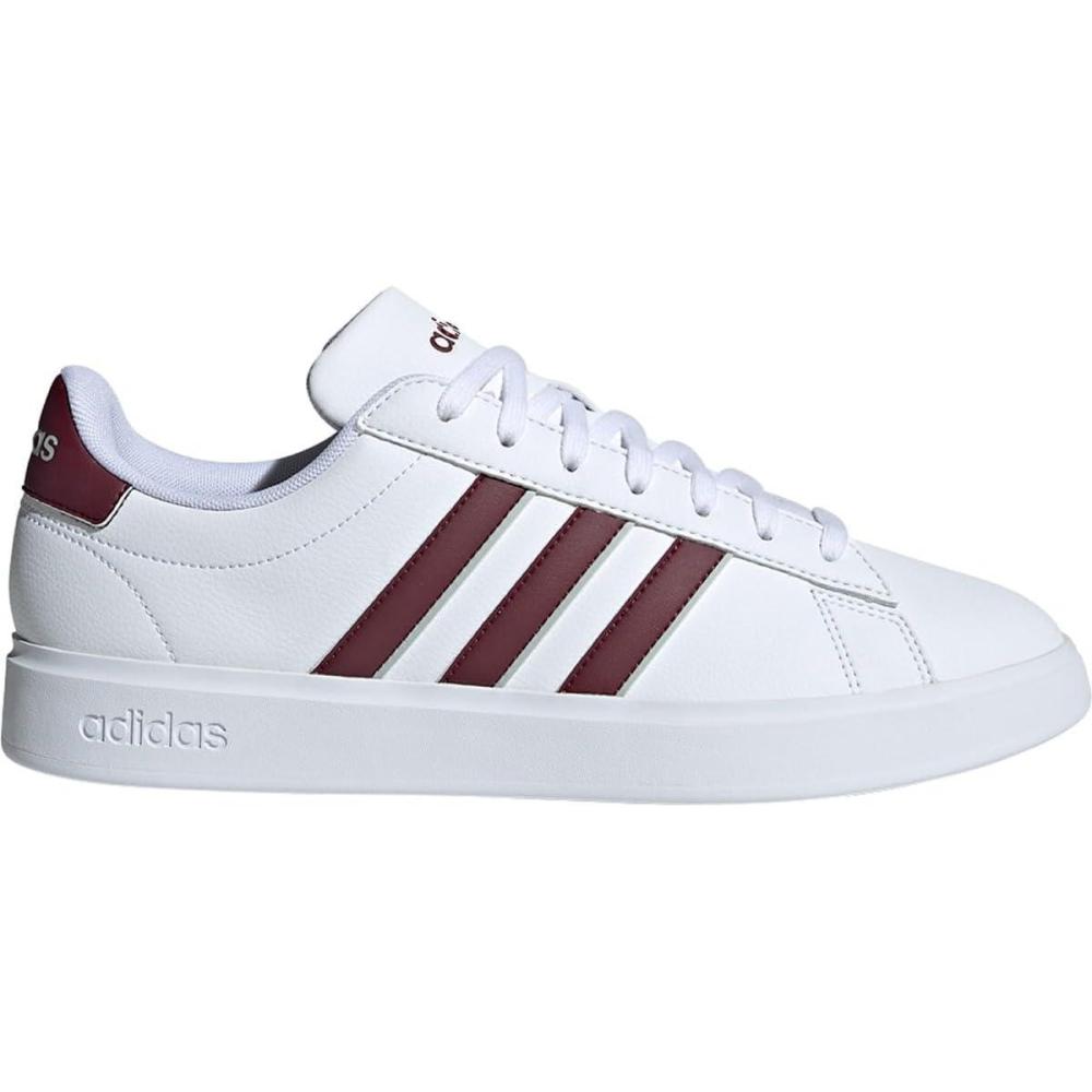 imageadidas Mens Grand Court 20 ShoeWhiteShadow RedGrey