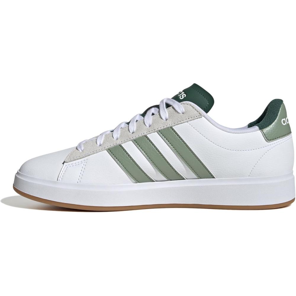 imageadidas Mens Grand Court 20 ShoeWhiteSilver GreenCollegiate Green