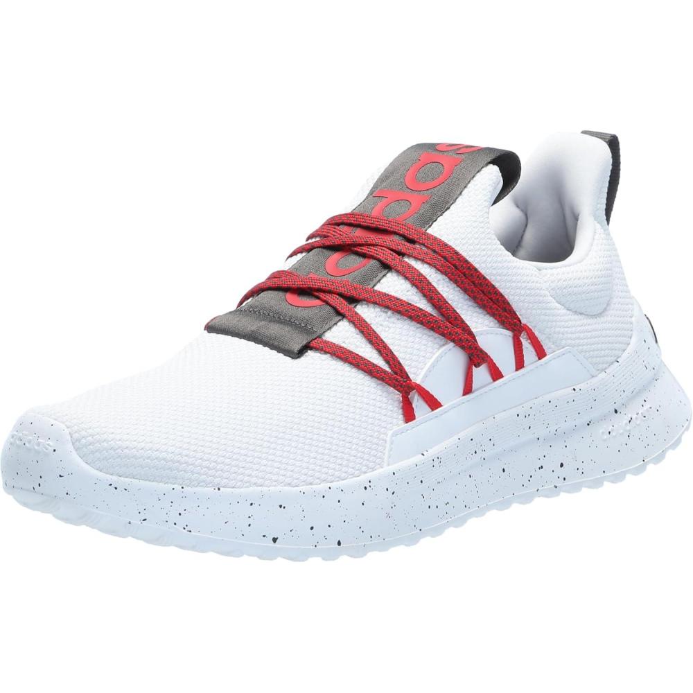 imageadidas Mens Lite Racer Adapt 50 ShoesWhiteBetter ScarletGrey