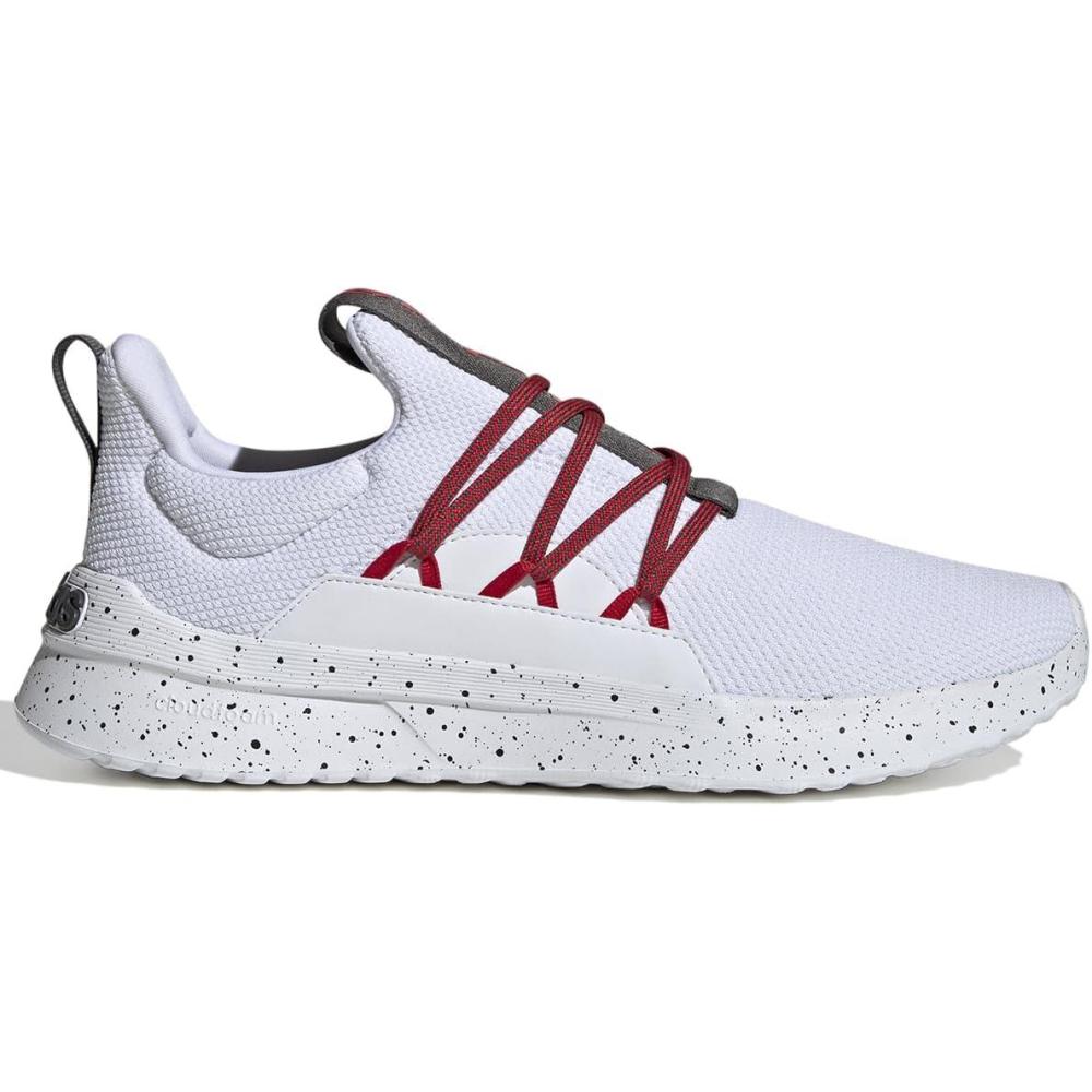 imageadidas Mens Lite Racer Adapt 50 ShoesWhiteBetter ScarletGrey Wide