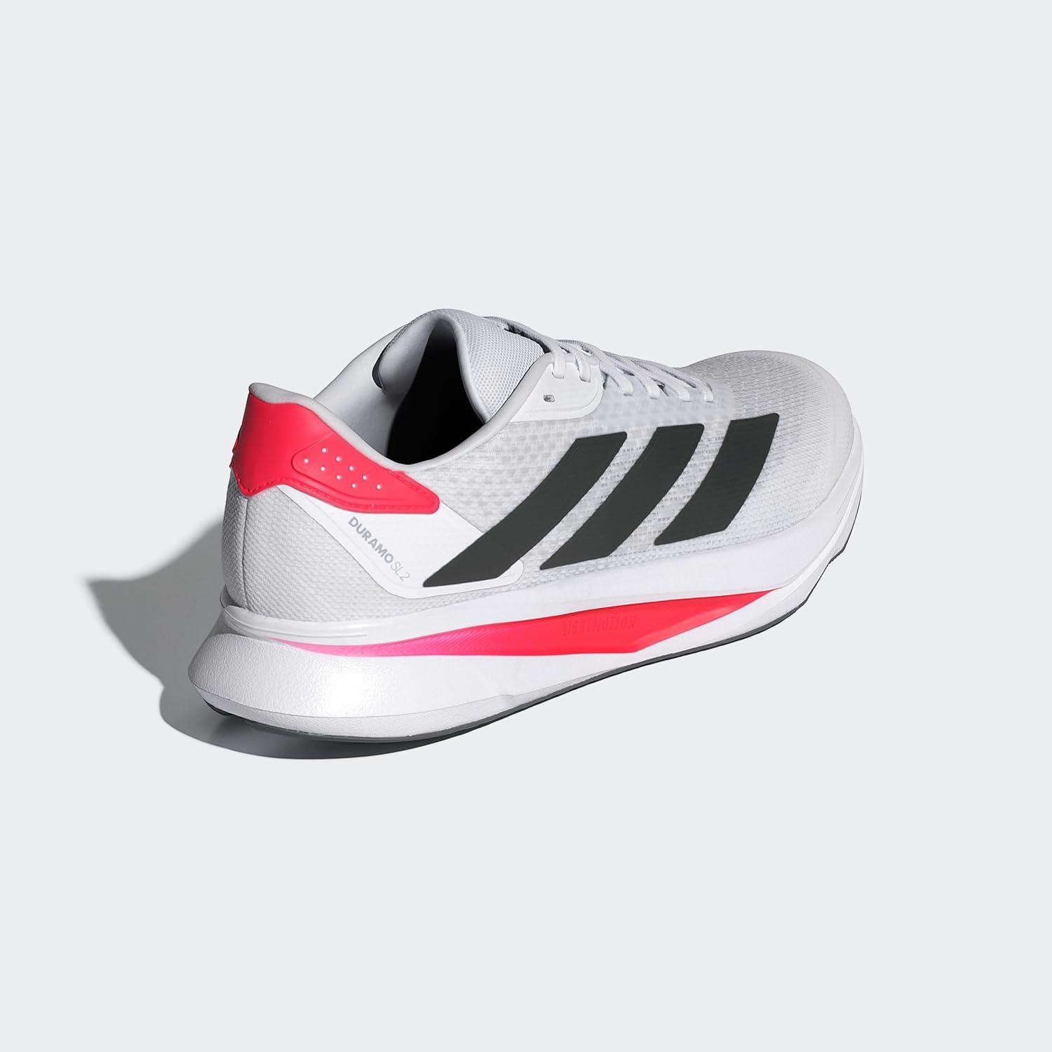 imageadidas Mens Duramo SL 2 Running ShoeCloud White Core Black Lucid Red