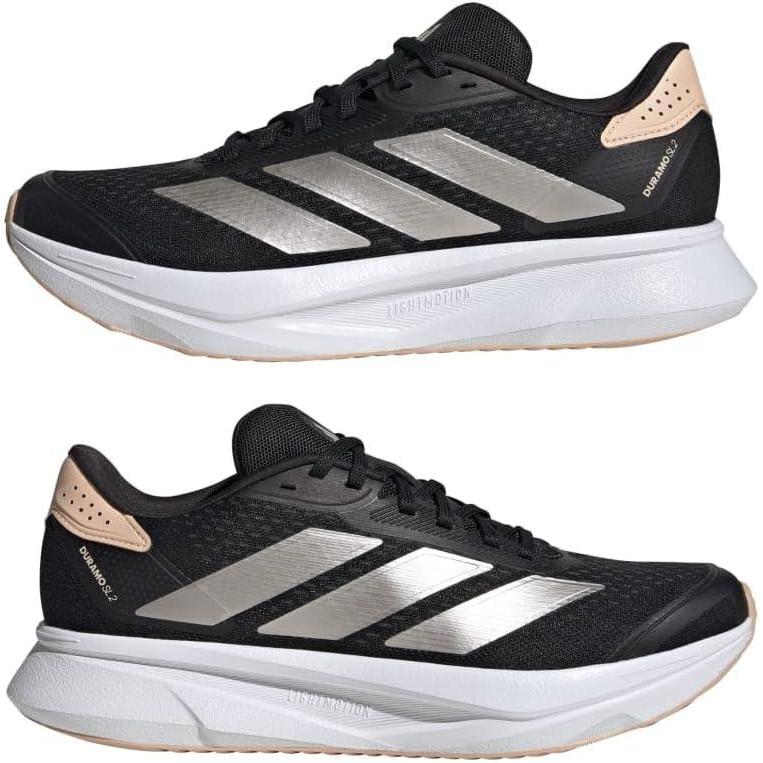 imageadidas Womens Jogit Running SneakerCore Black Champagne Met Powder Coral