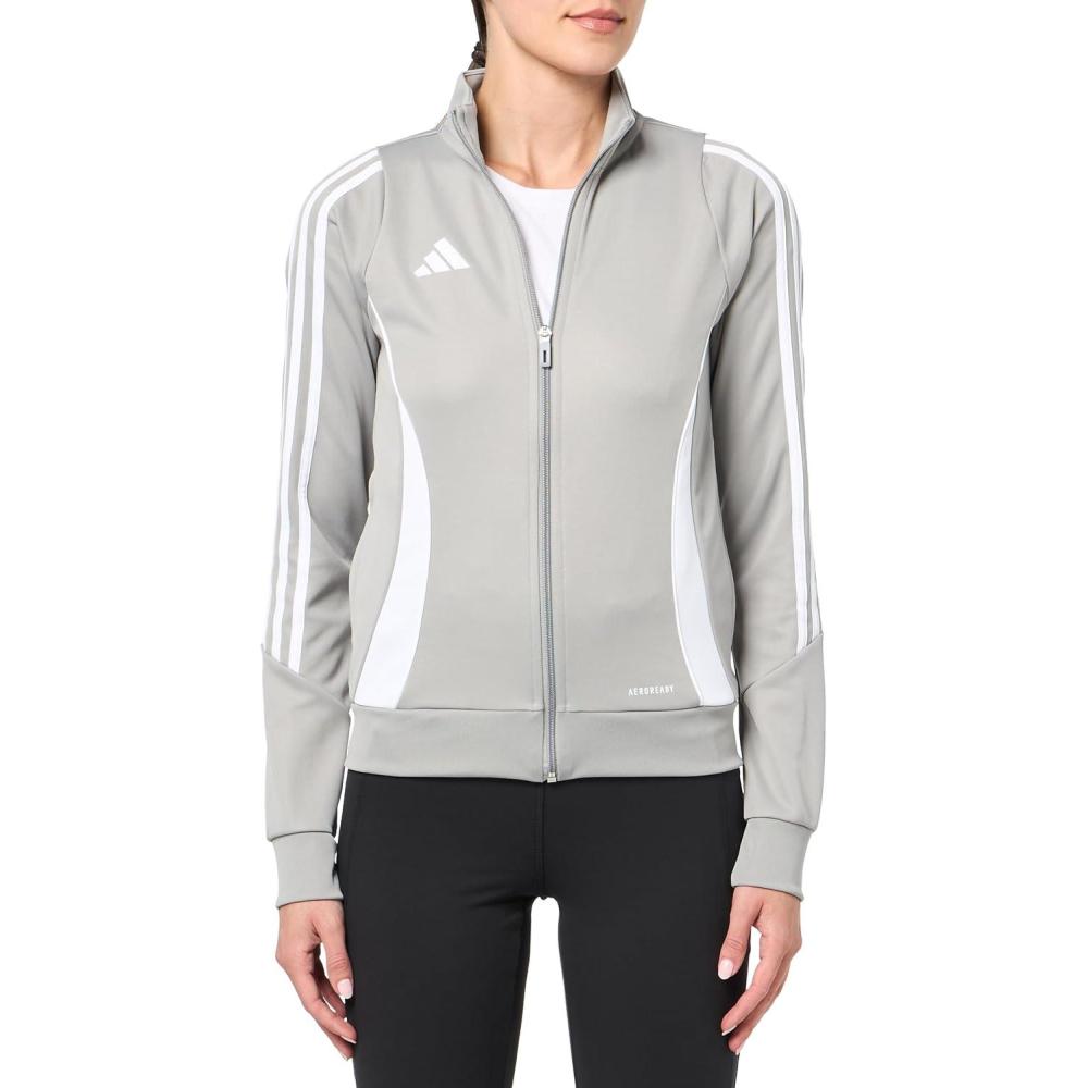 imageadidas Womens Tiro 24 Training JacketTeam Mid GreyWhite