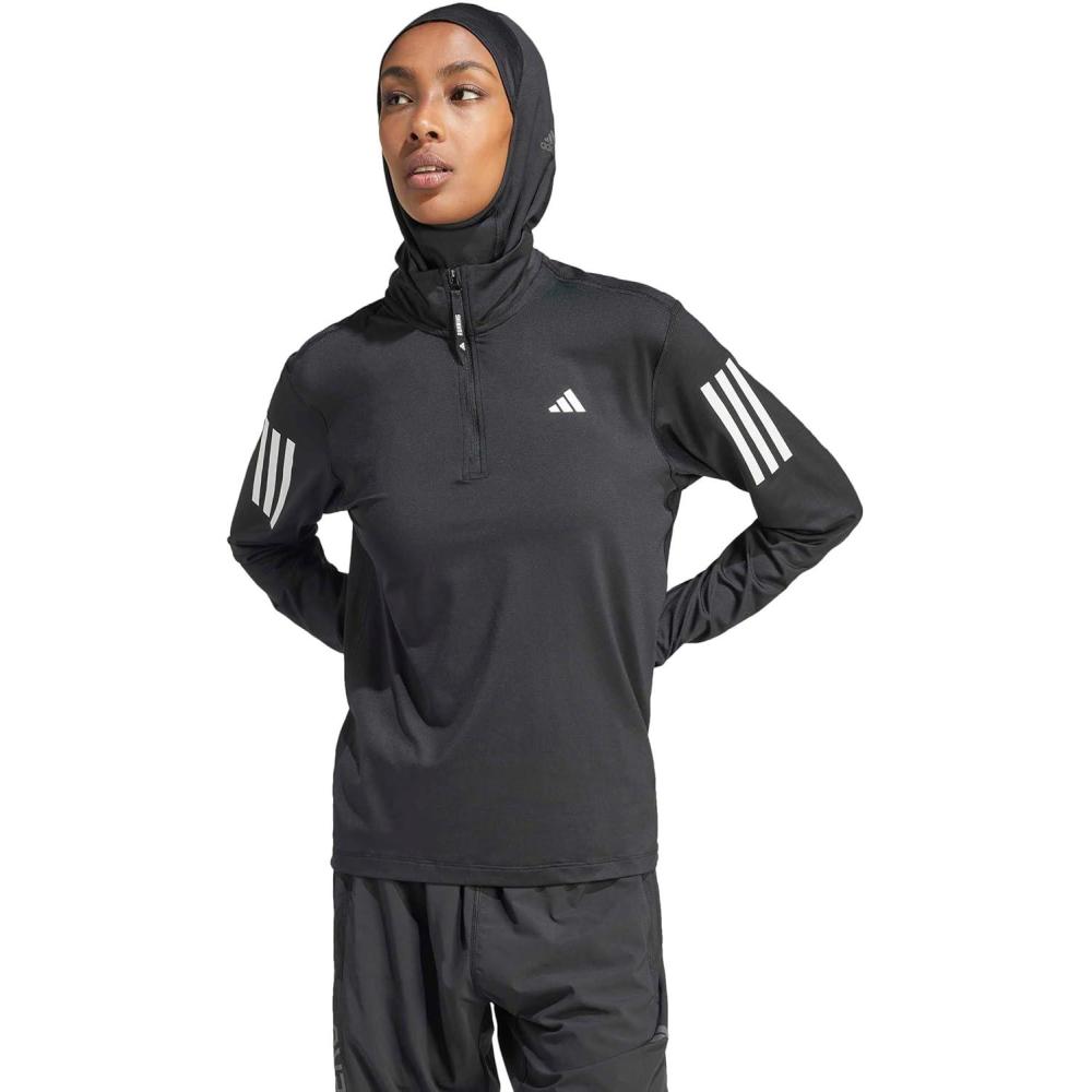 imageadidas womens Own the Run HalfzipBlack