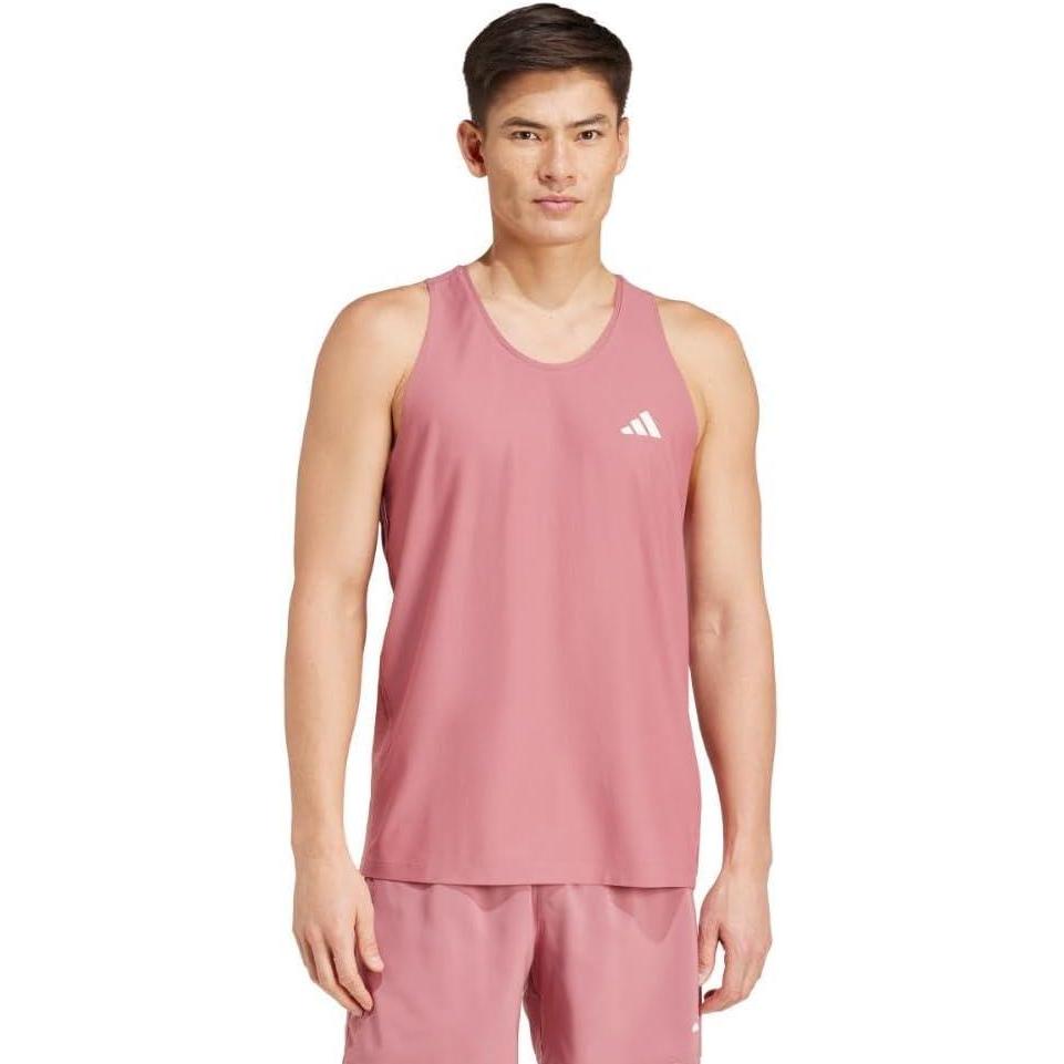 imageadidas Mens Own The Run Tank TopPreloved Crimson