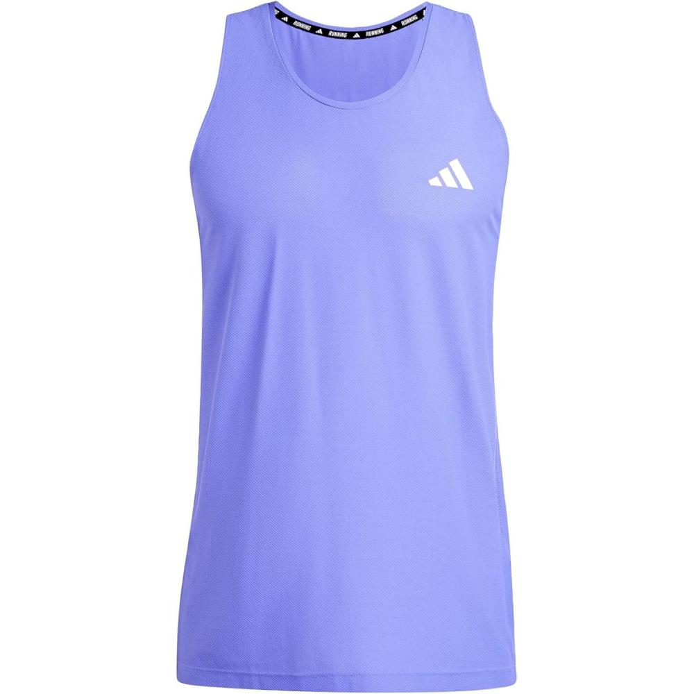 imageadidas Mens Own The Run Tank TopSemi Cobalt Blue