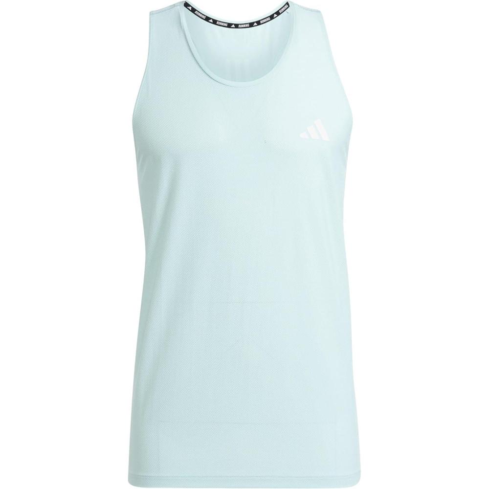 imageadidas Mens Own The Run Tank TopSemi Flash Aqua