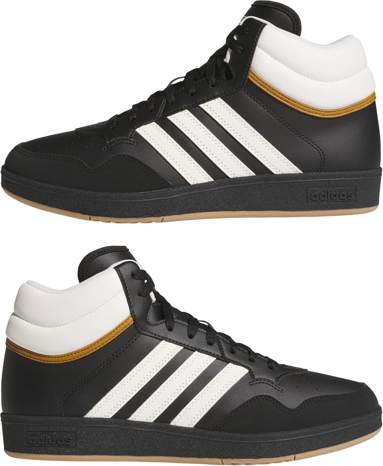imageAdidas UnisexAdult Hoops 40 Mid TopBlackWhiteBronze Strata