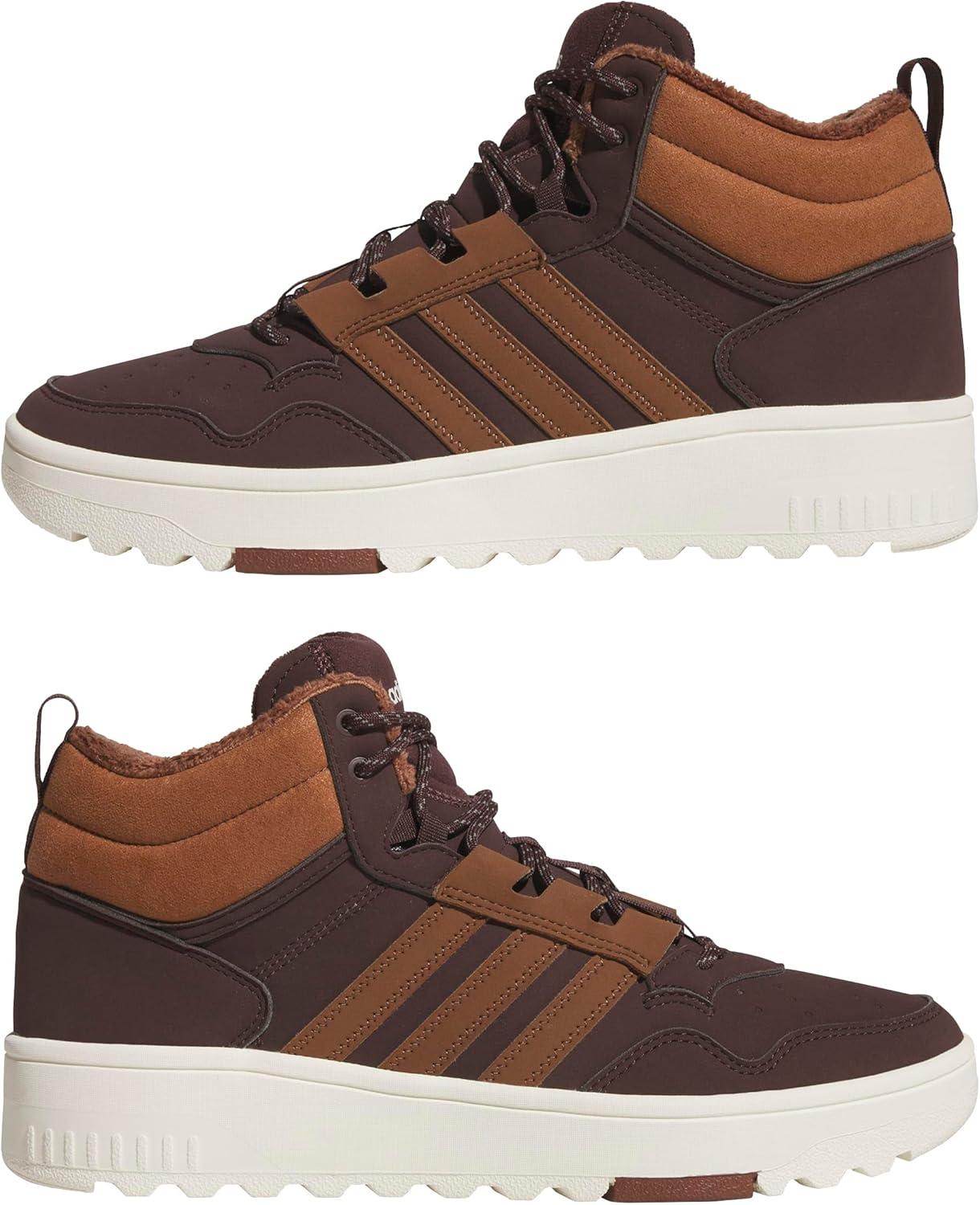 imageAdidas UnisexAdult Hoops 40 Mid TopShadow BrownSupplier ColourOff White